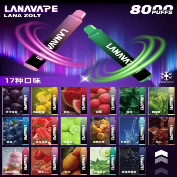 005 【滿十隻送一隻】LANA ZOLT抛弃式8000口一次性(可充电)