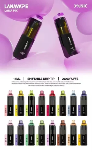 LANA20000 LANA PIX 閃光彈 20000口|Mesh網芯・850mAh・LED電量顯示