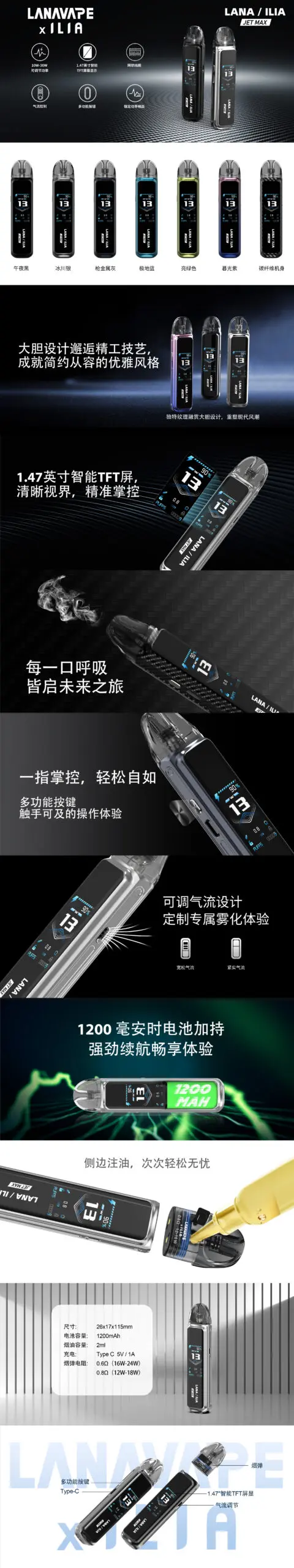 LANA & ILIA 聯名款 ⚡注油式專用主機｜🍬搭配瓶裝油｜📦買一隻主機送一瓶油口味請備註